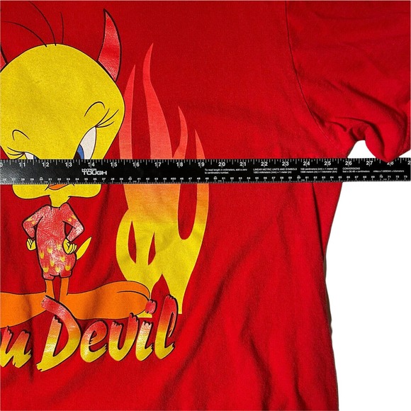 Vintage 90s Looney Tunes Tweety Bird Devil T Shirt Size XL - Picture 4 of 7